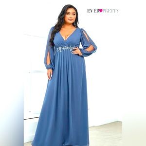 EVER-PRETTY Plus Split Sleeve flowy Dress